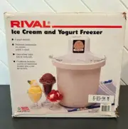Vintage Rival Ice Cream & Yogurt Freezer Maker Model 8401 Electric 4 Quart