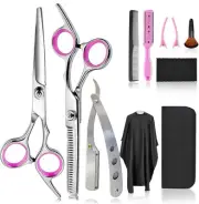 Professional 11-Piece Hair Cutting Scissors Kit, Barber Scissors Hairdressing...