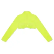 NWT Adidas X Jeremy Scott Velour Cropped Full Zip Top Neon Yellow Size M $150