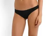 SEAFOLLY MESH ABOUT PLAIN HIGH CUT BIKINI BOTTOM BLACK US 4/AUS 8 NWT $48