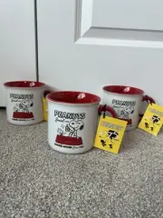 3X Peanuts 75th anniversary mugs: Snoopy & Woodstock Social Club Peanuts