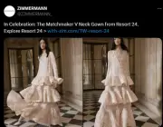 Zimmermann Matchmaker V Neck Gown Dress- New With Tags