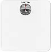 Salter 489JS WHDR Large Dial Mechanical Bathroom Scales, Easy to Read Display with Magnified Lens, Measures Precise Weight in Stones and Kilograms, No Batteries Required, White