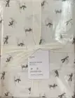 Pottery Barn skier ski QUEEN cotton percale sheet set ORGANIC