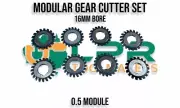 Gear Cutter set Involute Module 0.5 20P.A full set of 8 Cutters HSS 16mm bore