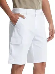 [Libin] Men's Golf Shorts with Pockets Work Dress Shorts Casual Flat Front Hybrid Short Lightweight Quick Dry Classic Fit