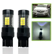 PAIR 580 W21/5W High power LED 10W DRL sidelight bulbs Fits Peugeot Boxer 2014- (for: Peugeot)