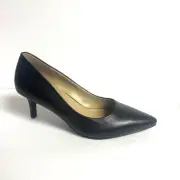 Naturalizer Womens Everly Pump Heel Black Leather Size 7W