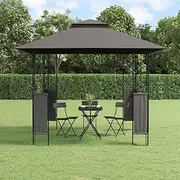 Gazebo with Roof Anthracite 300x300x270 cm Steel Frame Perfect for Outdoor Parties Weddings