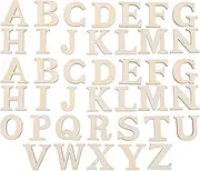 Tofficu 100Pcs Wooden Letters 30mm for Crafts Unfinished Capital Wooden Alphabet Letters Small Wood Letters for DIY Painting Arts Home Decorations Kids Spelling Learning