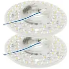 2Pcs Round Ceiling Fan Light Kit Easy Install Ceiling Fan Led Light Replacement·