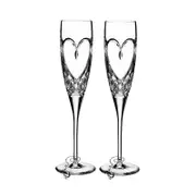 Waterford Love True Love Champagne Flutes, Set of 2