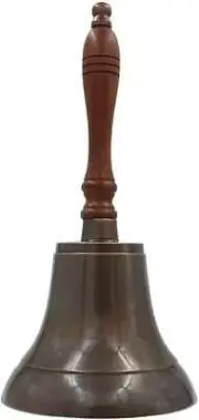 Handmade gifts 11''Service Bell Brass Hand Bell , School Bell with Wood Handle