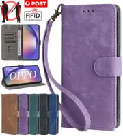 For OPPO A80 A79 A78 A60 A40 A54 A38 A18 Case Wallet Leather Flip Cover Lanyard