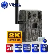 Wildlife Trail Camera 4G ULTRA HD 2K Video Picture 128GB LIVE Stream Mobile App