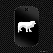 Cavalier King Charles Keychain GI dog tag engraved many colors dog canine pet