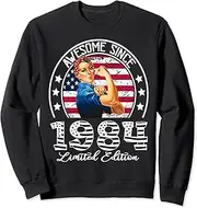 [X.Style] 39 Yrs Olds for Women Awesome Since 1984 39th Birthday Sweatshirt ds712 Sweater (M) Black
