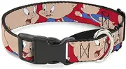 Dog Collar Martingale Porky Pig Expressions Red 11 to 17 Inches 1.0 Inch Wide