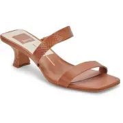Dolce Vita Womens Bertie Tan Embossed Slide Shoes 8.5 Medium (B,M) BHFO 6099