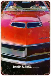 1970 Javelin and AMX Vintage look reproduction metal sign 8 x 12