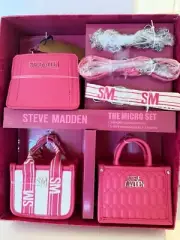 NIB STEVE MADDEN MICRO SET PINK FLASH SATCHEL CROSSBODY BAG
