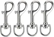 FONDOTIN 4pcs Pet Leash Clips Durable Snap Hooks for Dog Leash Multipurpose Hanging Supplies for Outdoor Sports Decorations Strong Corrosion Design