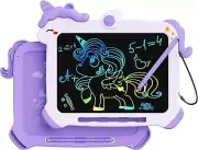 LCD Writing Tablet for Kids, Unicorn Colorful Screen Doodle Board, Toddler Ed