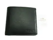 NEW! Men's COACH Sport Soft Calf Leather Double Billfold/Wallet, Black