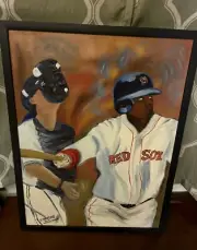 2004 David Ortiz “Big Papi” Another Grand Slam Original Oil Painting 18” X 24”