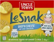 Le Snak Tasty Cheese Dip and Crackers 132 G (Pack of 6)