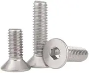 15pcs M4*25mm 316 Stainless Steel Flat Screws Inner Hexagon Socket Countersunk Head Stainless Nails,Bolts