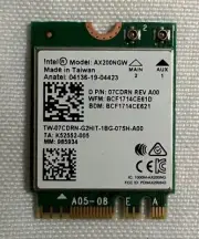 Intel WiFi 6 AX200 AX200NGW Wireless Card 802.11ax 160MHz Bluetooth 5.2