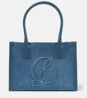 [Christian Louboutin] Christian Louboutin By My Side E/W Large denim tote bag One Size blue