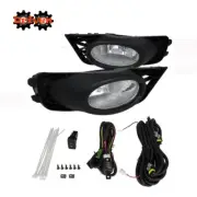 For 09-11 Honda Civic 4 dr Sedan Clear Lens Fog Light Kit Black Harness Switch (for: Honda)