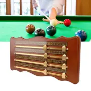 Billiard Score Board 4 Track Brown Billiard Scorekeeper For Pool Table Game JJ