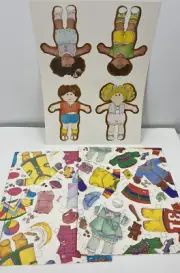 Vintage 1984 Cabbage Patch Kids Paper Playmates Gift Wrap Paper Dolls Current
