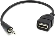 Male Cable Plug AUX Jack 3.5mm Audio to USB 2.0 Female Converter Cord Car Player