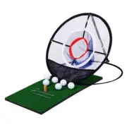 Golf Chipping Pitching Cages Mat Practice Net Training Aid Outdoor Indoor Gift