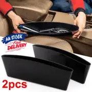 2PCS Car Seat Organiser Keys Pocket Caddy Phone Holder Side Slit Gap Storage Box