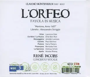 Monteverdi: L’Orfeo - Favola in musica / Jacobs Conducts Concerto Vocale