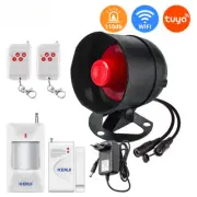 WIFI Security Alarm System Weather-Proof Siren Horn Door Sensors Motion Detector