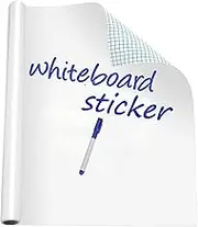 Whiteboard Paper Sticker Roll 44 x 200cm (17.3" X 78.7") DIY Self-Adhesive Dry Erase Paper Film Chalkboard Wallpaper for Home Office School Memo