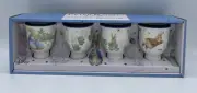 Beatrix Potter Peter Rabbit Ceramic Egg Cups Set of 4 Hard to Find-NIB