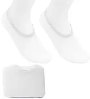 [FBIEE88TR] 20Pcs No Show Socks Women's Ultra Low Cut Invisible Socks Summer Thin Solid Breathable Flat Boat Socks Shoe(White)