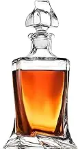 Harmony House Whiskey Decanter,Twisted Whiskey Decanter with Stopper,Premium 800ml Whiskey Decanter for Liquor Scotch Bourbon Vodka Brandy or Wine Clear