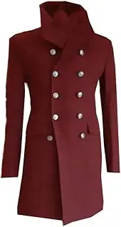 [Generic] Men's Suit Handsome Lapel Double-Breasted Long British Style Warm And Casual Solid Business Slim Coat