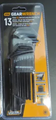GEARWRENCH 13 Piece Long Ball End SAE Hex Key Set 83524