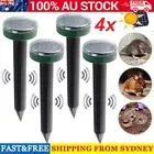 4Pcs Garden Mole Mice Repeller Ultrasonic Solar Powered Pest Snake Rat Repellent
