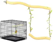 Bird Parrot Swing Toys | Chewing Standing Perch Swing,Wooden Parakeet Perch for Cockatiel, Lovebird, African Grey, Small Animal Supplies