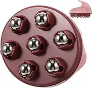 Obuyke Waist Massager Massage Ball Roller for Muscle Relief Pink Steel Balls Acupoint Massager Compact Back Massager Home Accessory